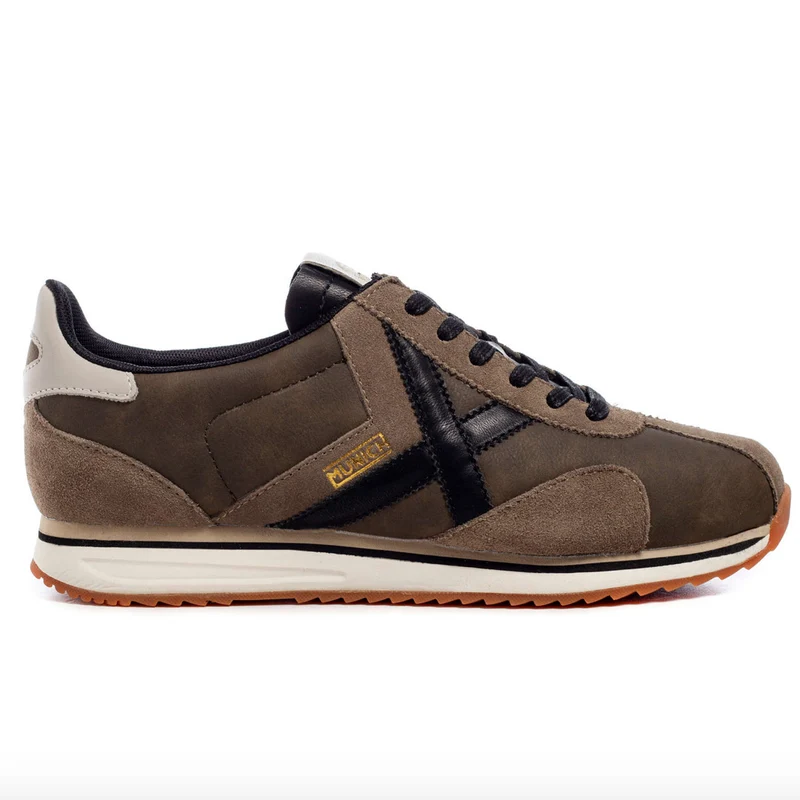 Munich Herren-Sneaker „Sapporo 95“ aus Leder – Khaki