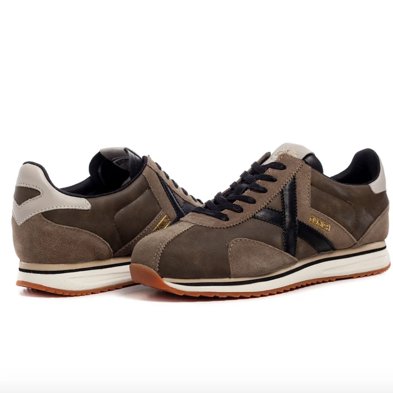Munich Herren-Sneaker „Sapporo 95“ aus Leder – Khaki
