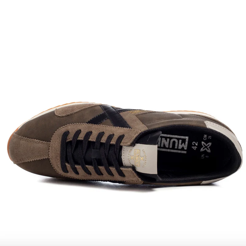 Munich Herren-Sneaker „Sapporo 95“ aus Leder – Khaki