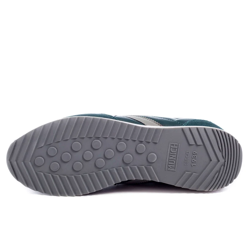 Munich Herren-Sneaker „Sapporo 92“ aus Leder – Grün/Rot