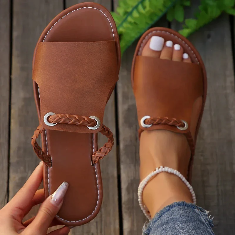 Clara | Damen Sandalen Geflochten Boho Komfort Sommer