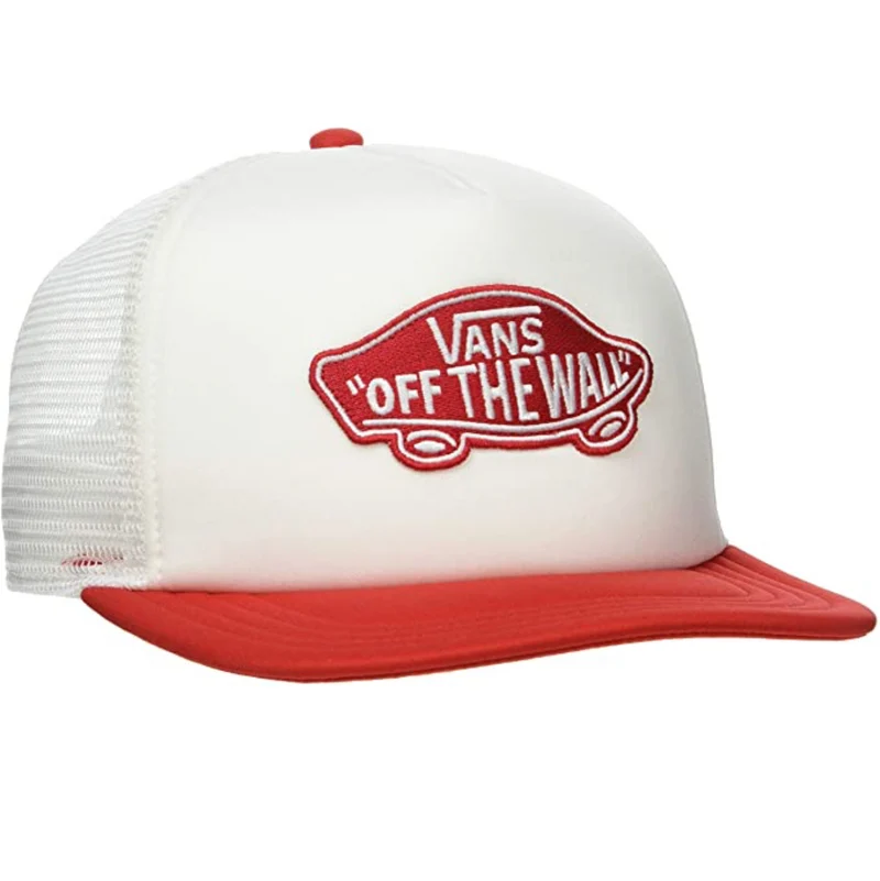 VANS Classic Patch Snapback Cap - Weiß / Rot