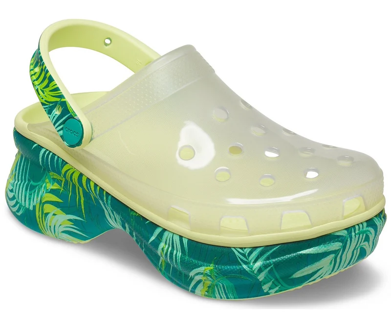 Crocs Klassischer Bae Tropical Clog für Damen – Tropisch / Grün