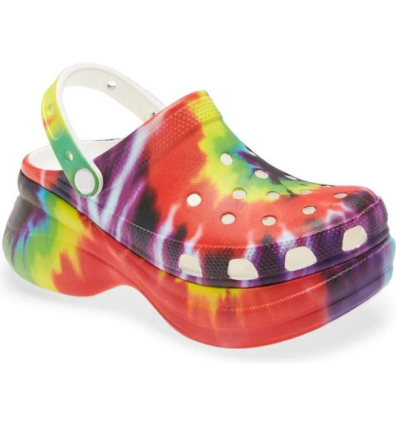 Crocs Unisex Classic Bae Platform Clog – TieDye