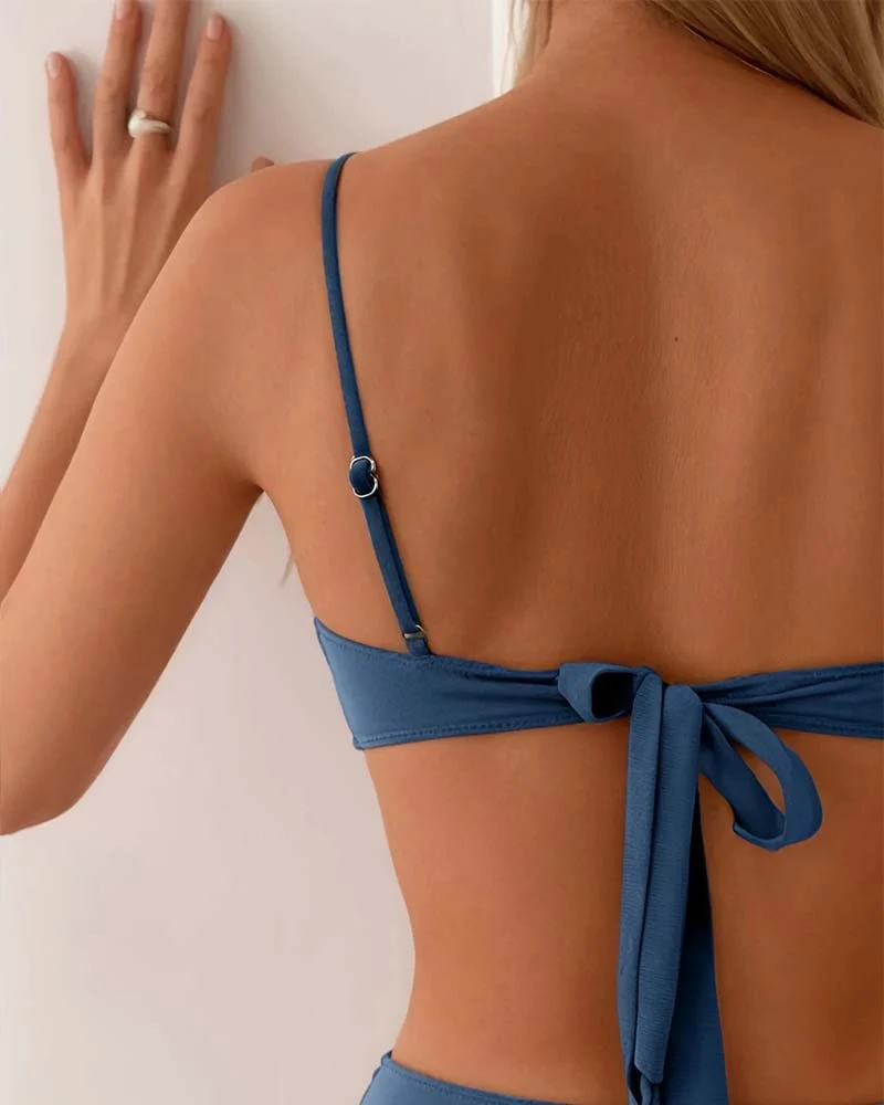 Luisa | Damen Zweiteiliger Bikini mit Metallic-Akzenten