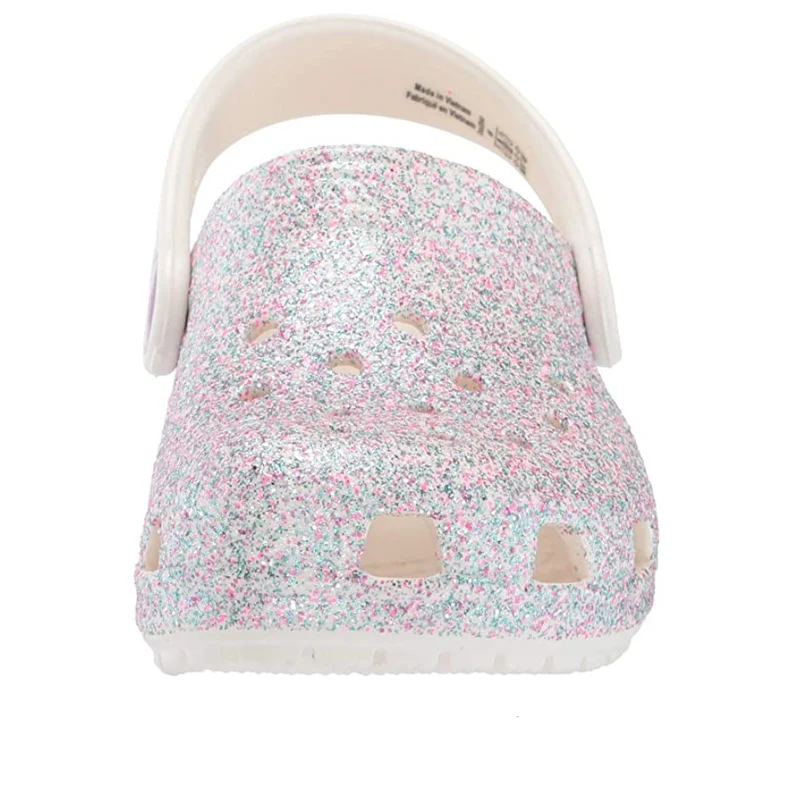 Crocs Klassischer Glitzer-Clog für Kinder – Oyster