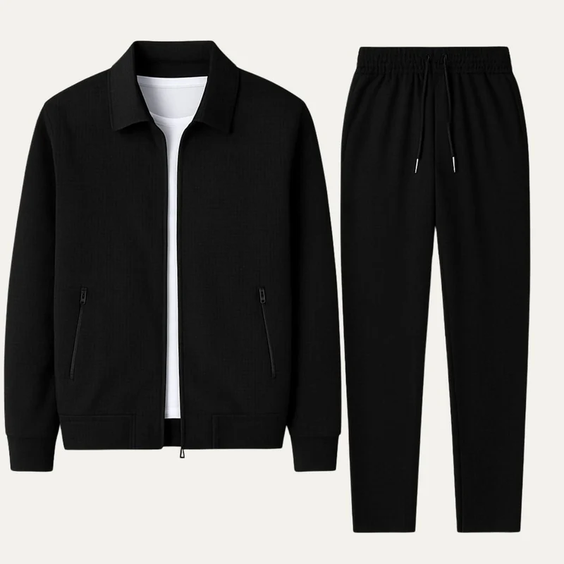 Herren Jacke mit Reißverschluss und Hose Set
