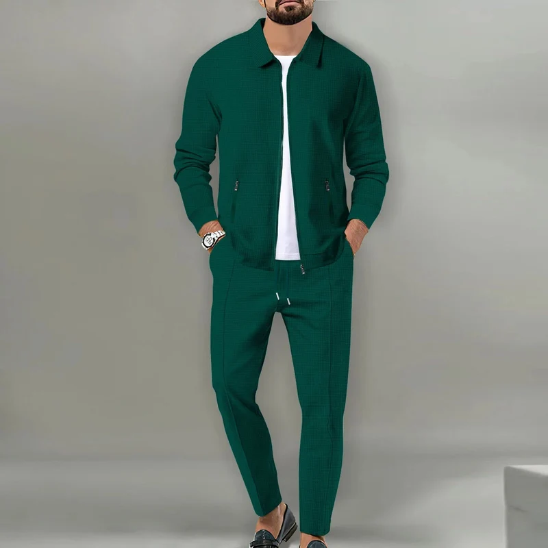 Herren Jacke mit Reißverschluss und Hose Set