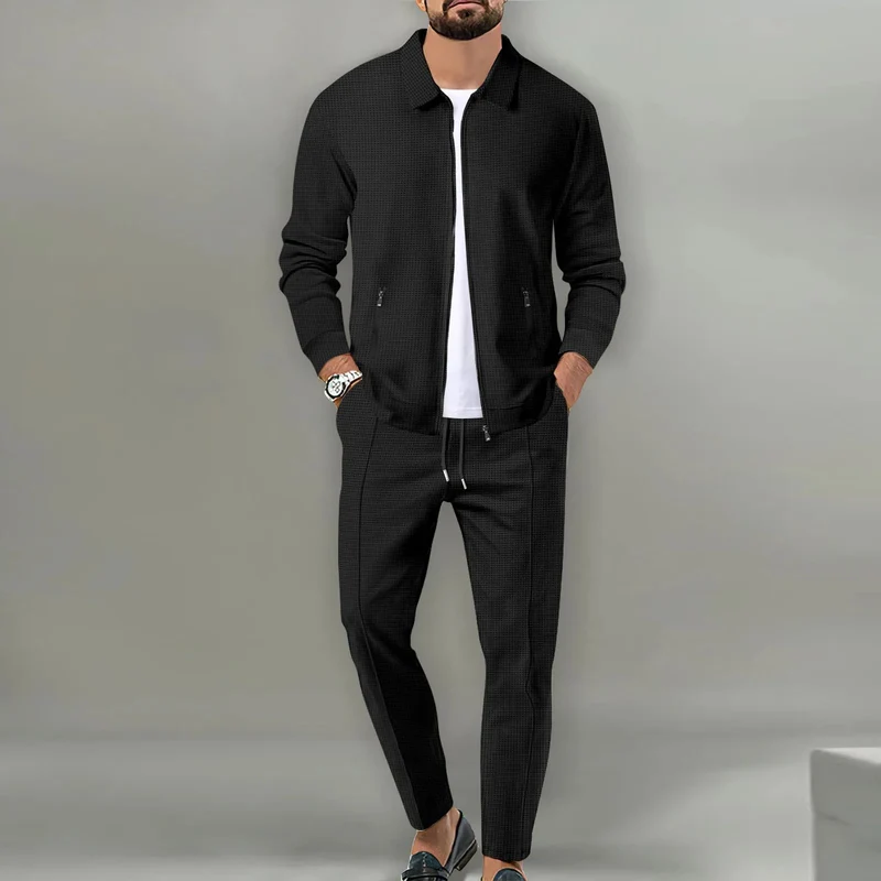 Herren Jacke mit Reißverschluss und Hose Set