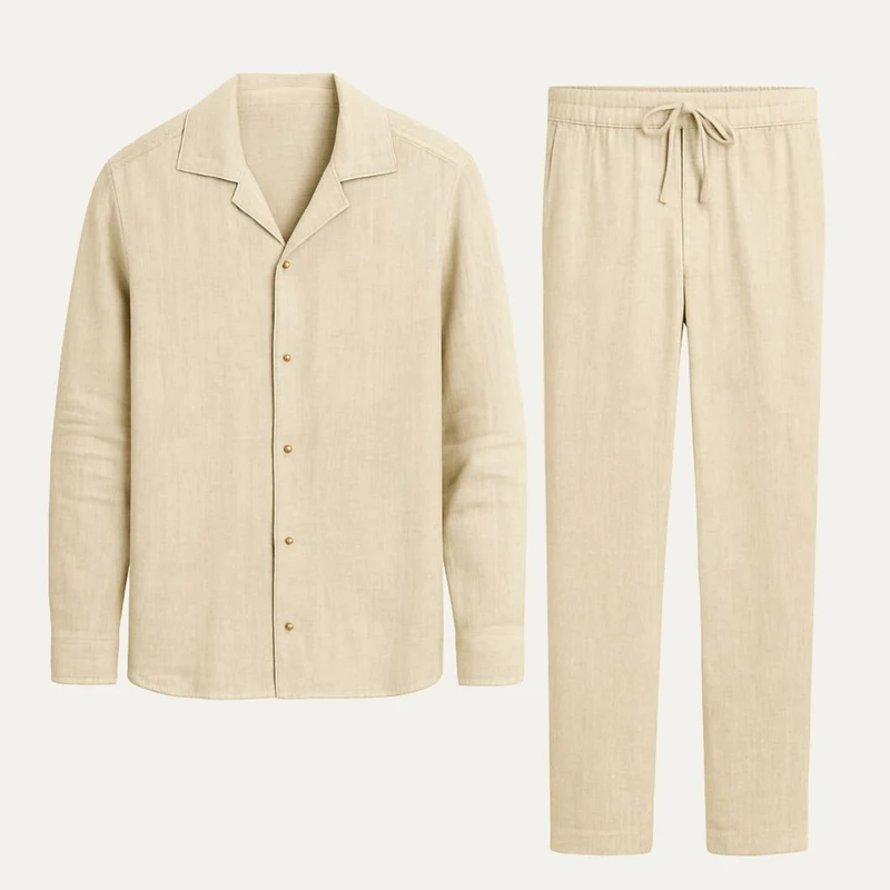 Herren Langarmhemd und Hose Set