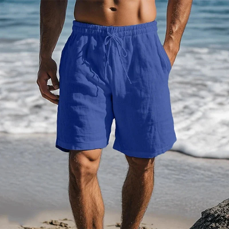 Herren Shorts mit elastischem Bund und Kordelzug