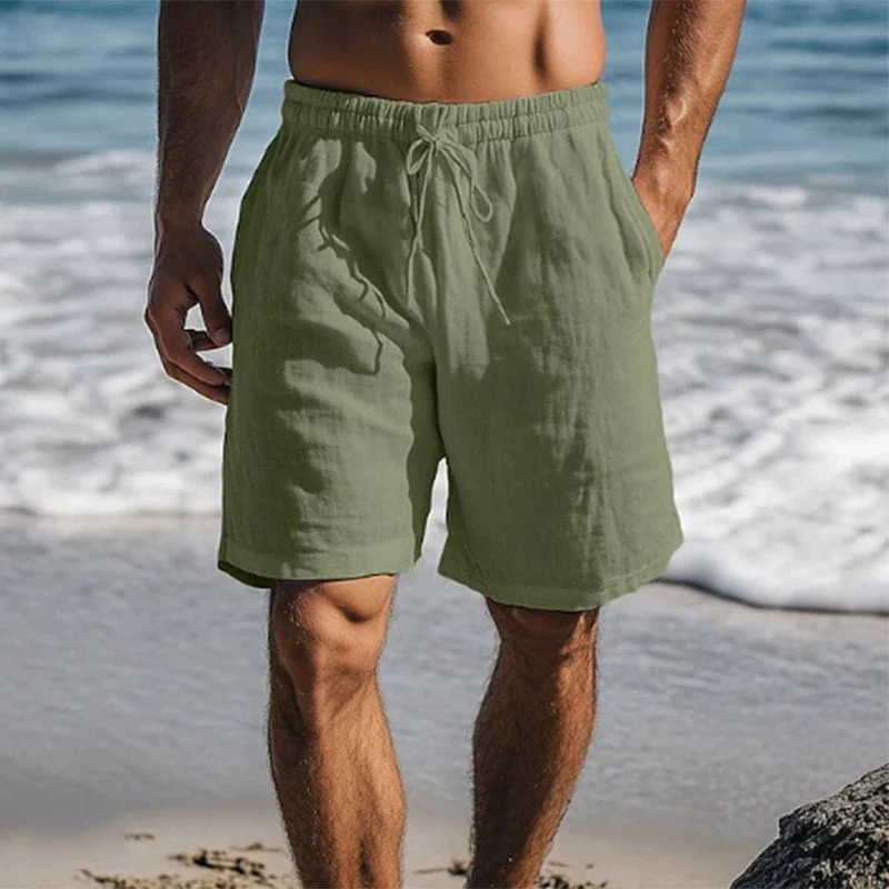 Herren Shorts mit elastischem Bund und Kordelzug