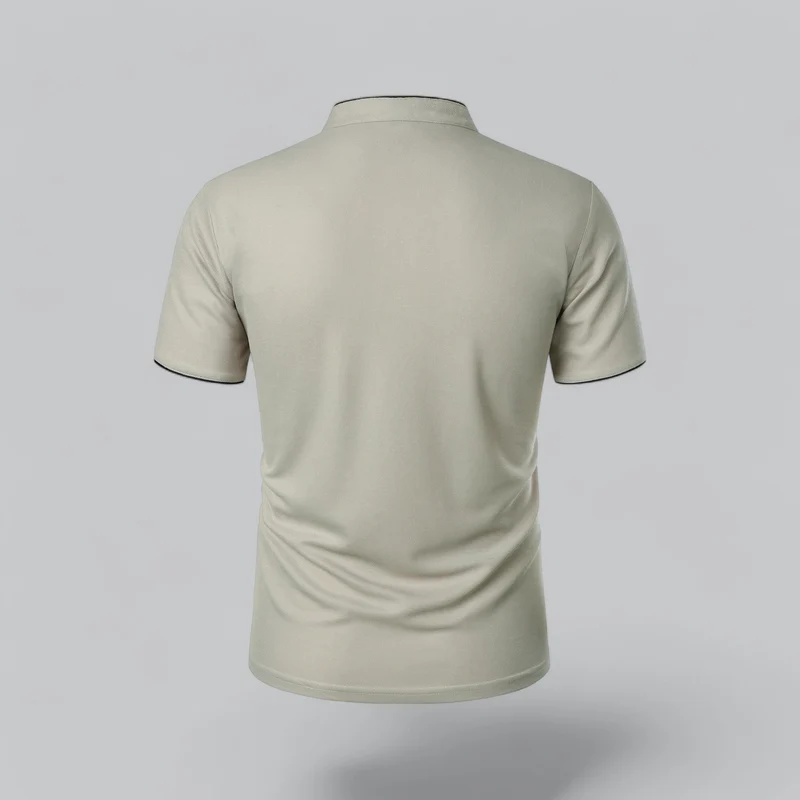 Julian | Herren Stehkragen Baumwoll Kurzarm Polo-Shirt