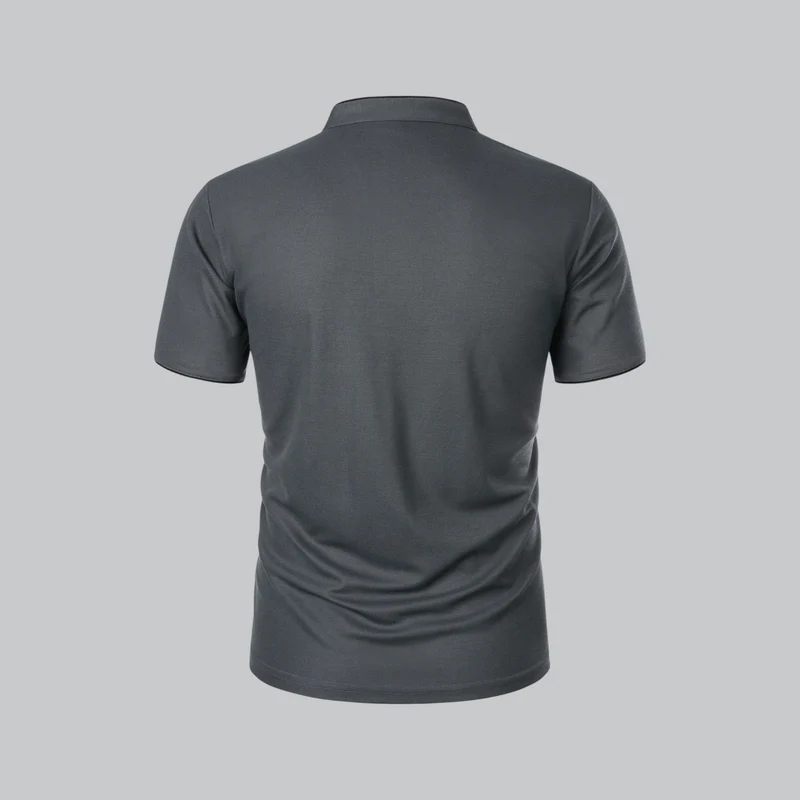 Julian | Herren Stehkragen Baumwoll Kurzarm Polo-Shirt