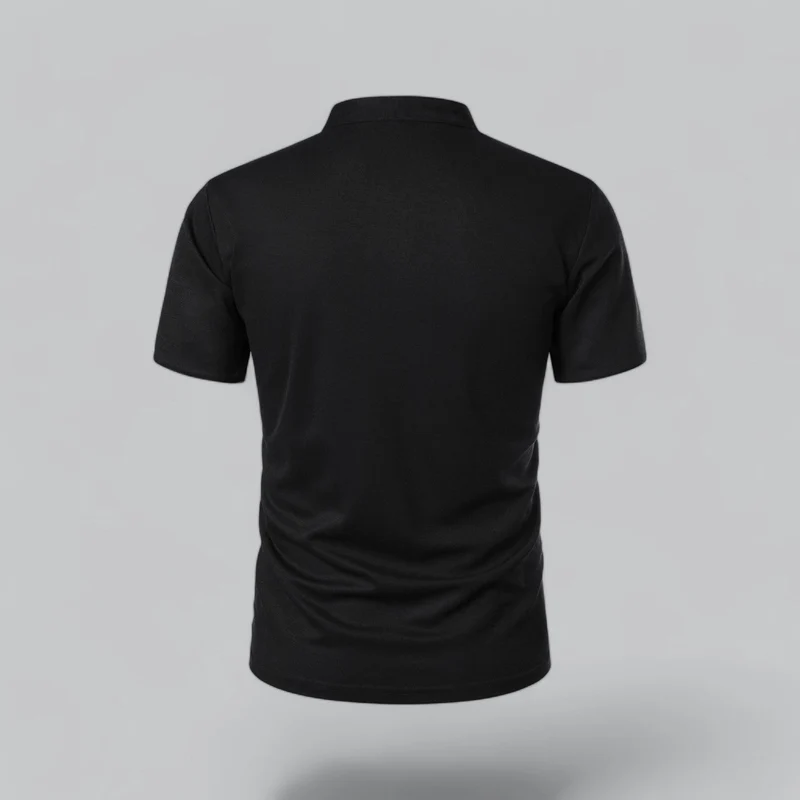 Julian | Herren Stehkragen Baumwoll Kurzarm Polo-Shirt