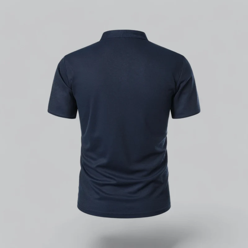 Julian | Herren Stehkragen Baumwoll Kurzarm Polo-Shirt