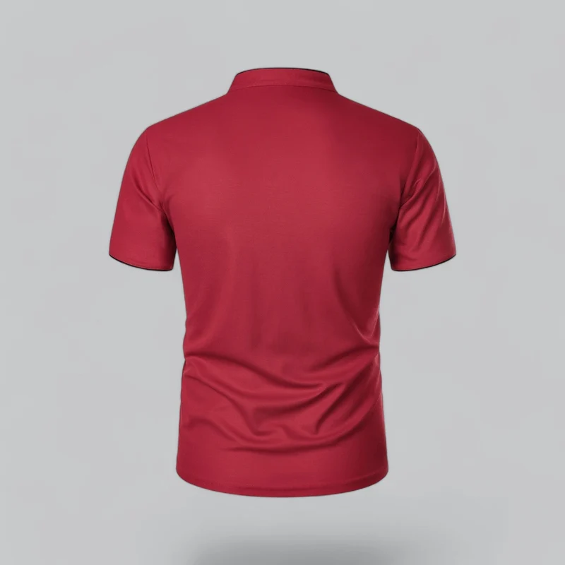 Julian | Herren Stehkragen Baumwoll Kurzarm Polo-Shirt