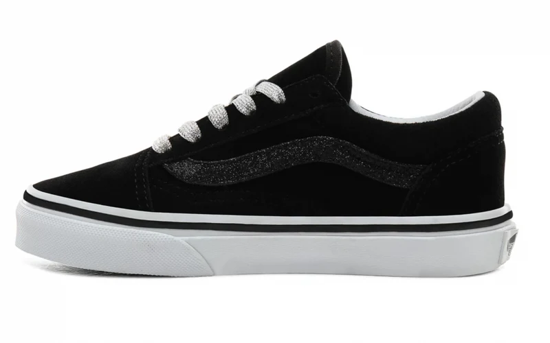 VANS Old Skool Glitzerstreifen für Kinder – Schwarz