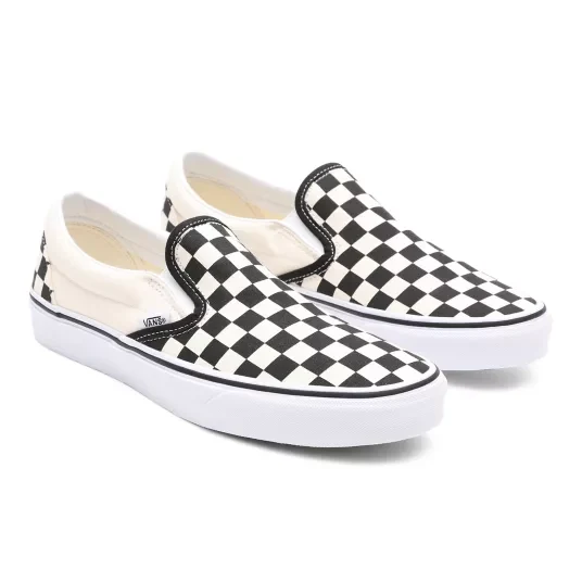 VANS Unisex-Schachbrett-Slip-on-Sneaker – Schwarz/Weiß