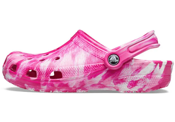 Crocs Klassische, marmorierte Unisex-Clogs – Candy Pink