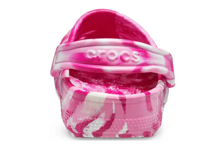Crocs Klassische, marmorierte Unisex-Clogs – Candy Pink