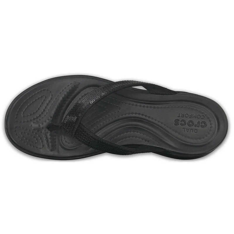 Crocs Damen Capri V Flip Flops - Schwarz