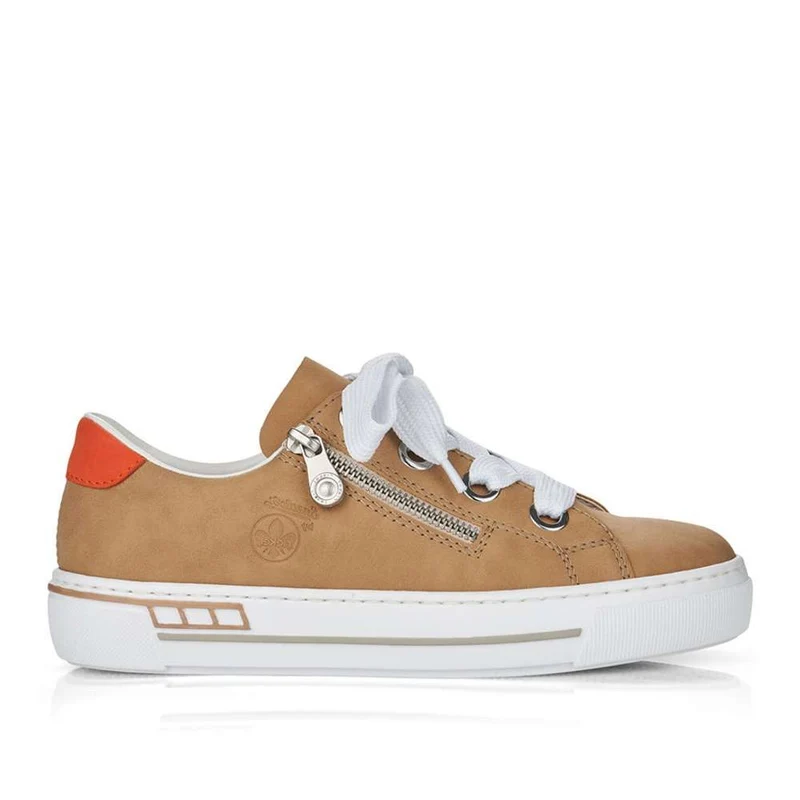 Rieker Mode-Sneaker mit Schnürung für Damen – Beige