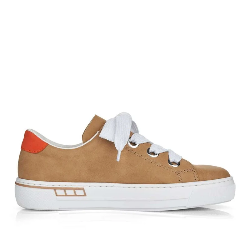 Rieker Mode-Sneaker mit Schnürung für Damen – Beige