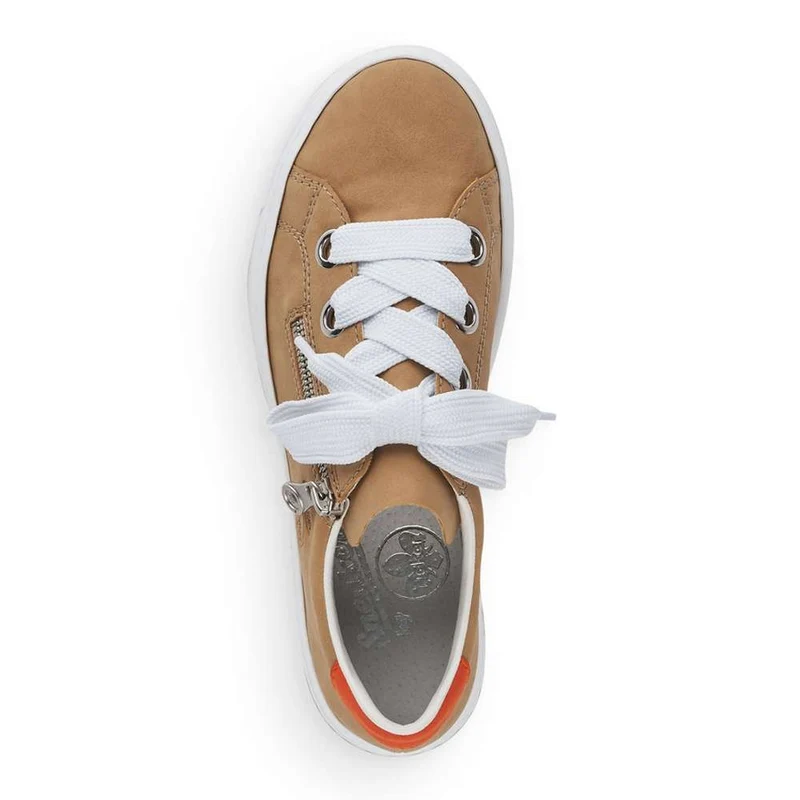 Rieker Mode-Sneaker mit Schnürung für Damen – Beige