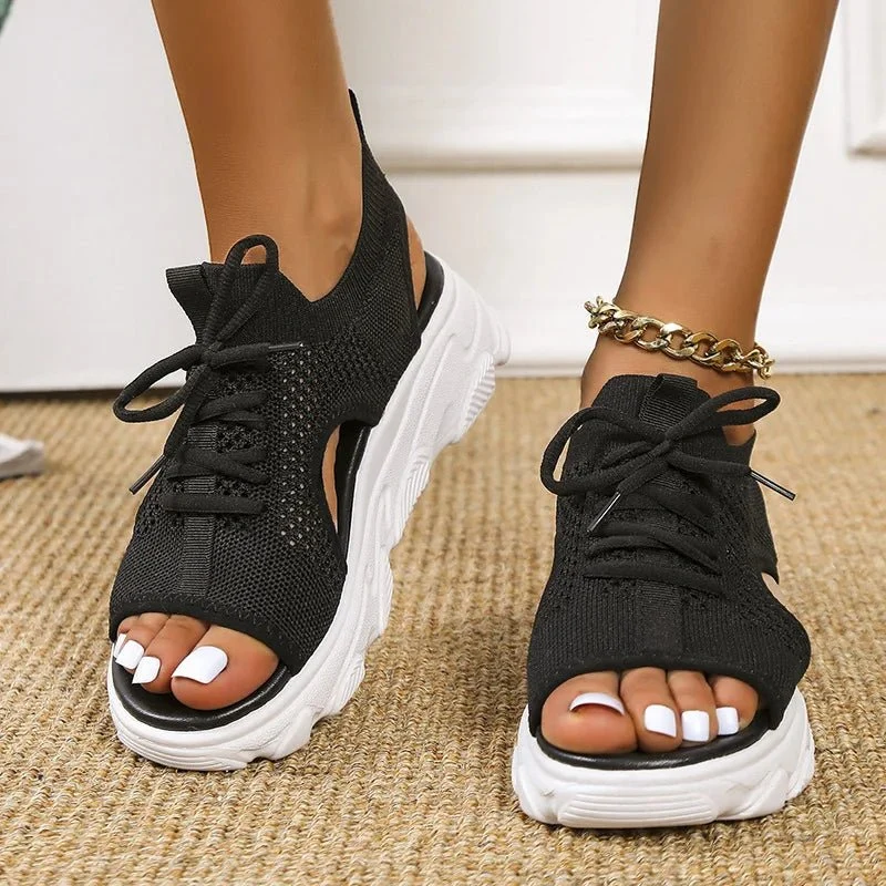 Lena | Damen Orthopädische Sneaker-Sandalen mit Schnürung