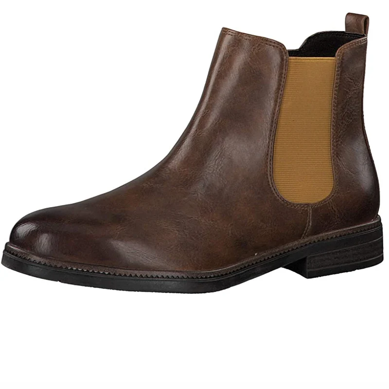 Marco Tozzi Damen Chelsea Stiefel - Cognac