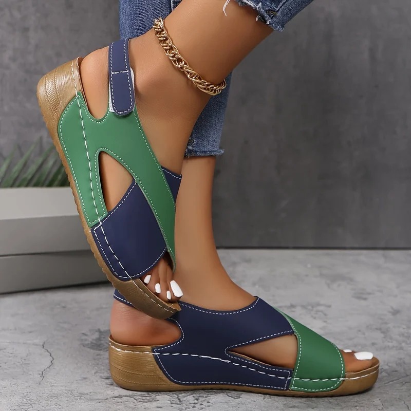 Emilia | Damen Orthopädische Keilabsatz Slingback Sandalen