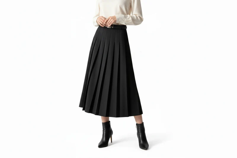 Damen Plissierter Midirock
