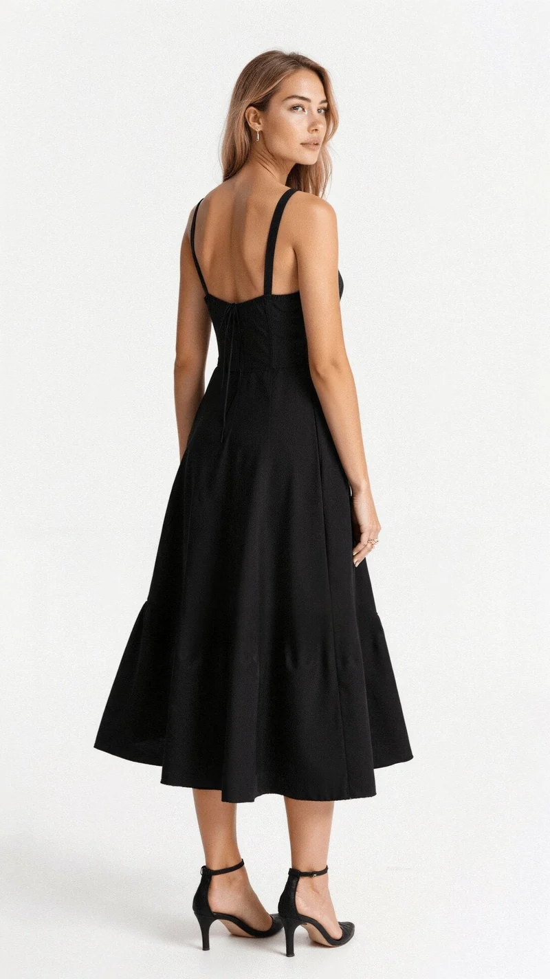 Elfriede | Bustier Midi Kleid Blumenmuster Korsett