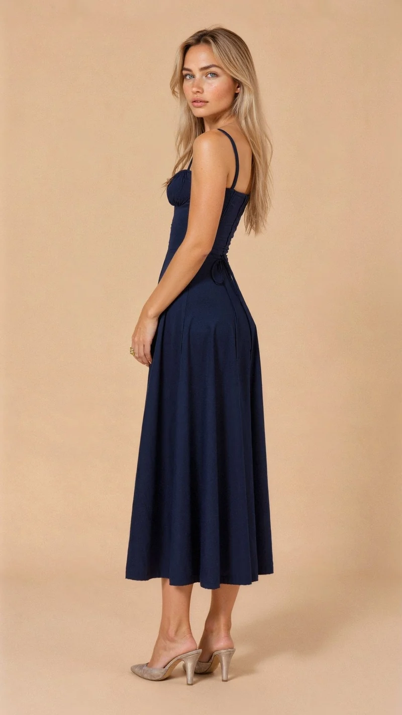 Elfriede | Bustier Midi Kleid Blumenmuster Korsett