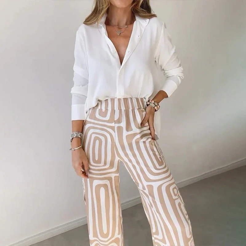 Elfriede | Plus Size Zweiteiler Set Business Elegant Bluse Hose
