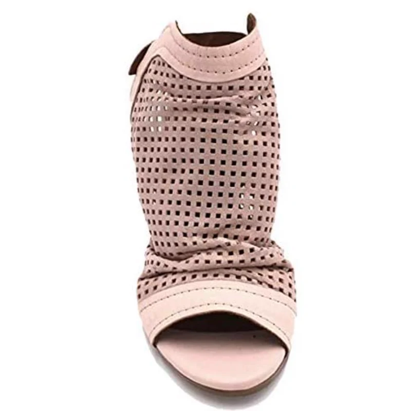 Bueno Damen Udo Leder High Heel Sandale - Rosa
