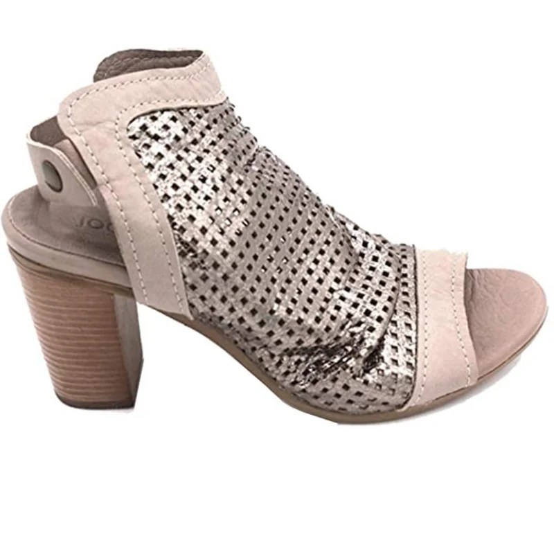 Bueno Damen Udo Leder High Heel Sandale – Old Gun
