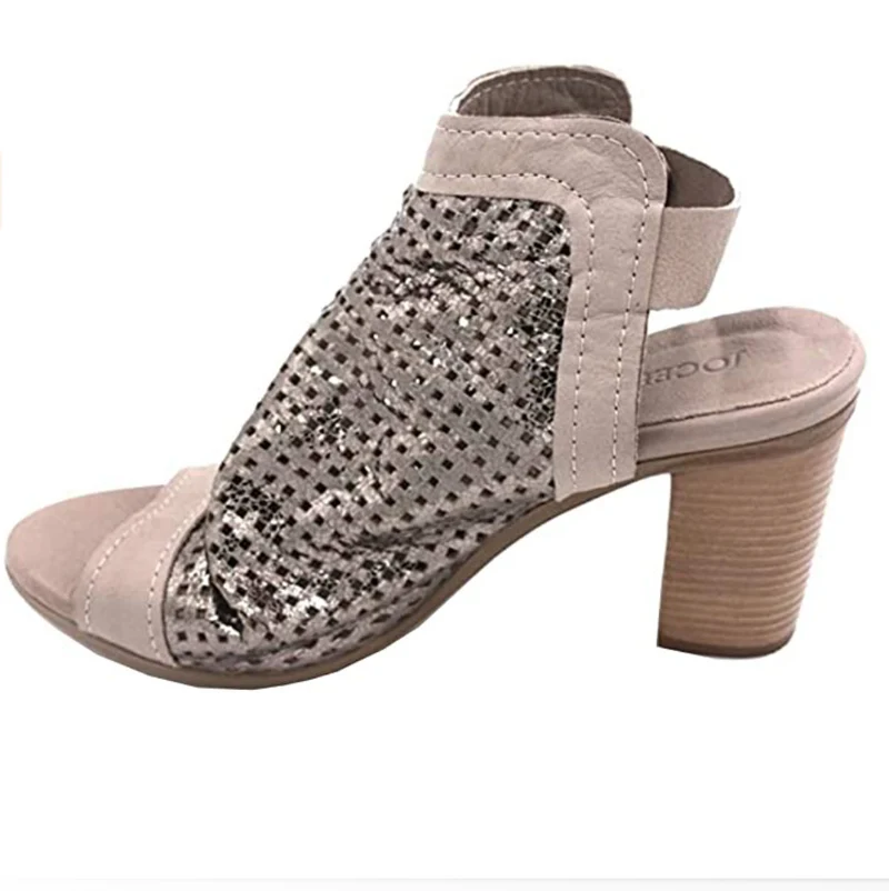 Bueno Damen Udo Leder High Heel Sandale – Old Gun