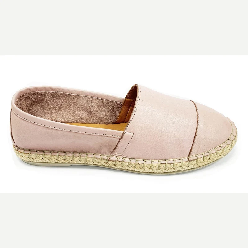 Bueno Damen Nars Leder-Espadrilles – New Skin Pink