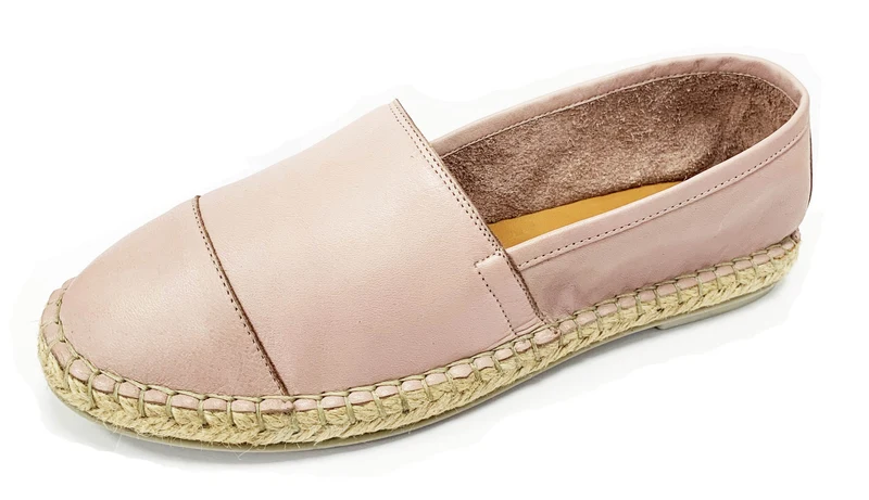 Bueno Damen Nars Leder-Espadrilles – New Skin Pink