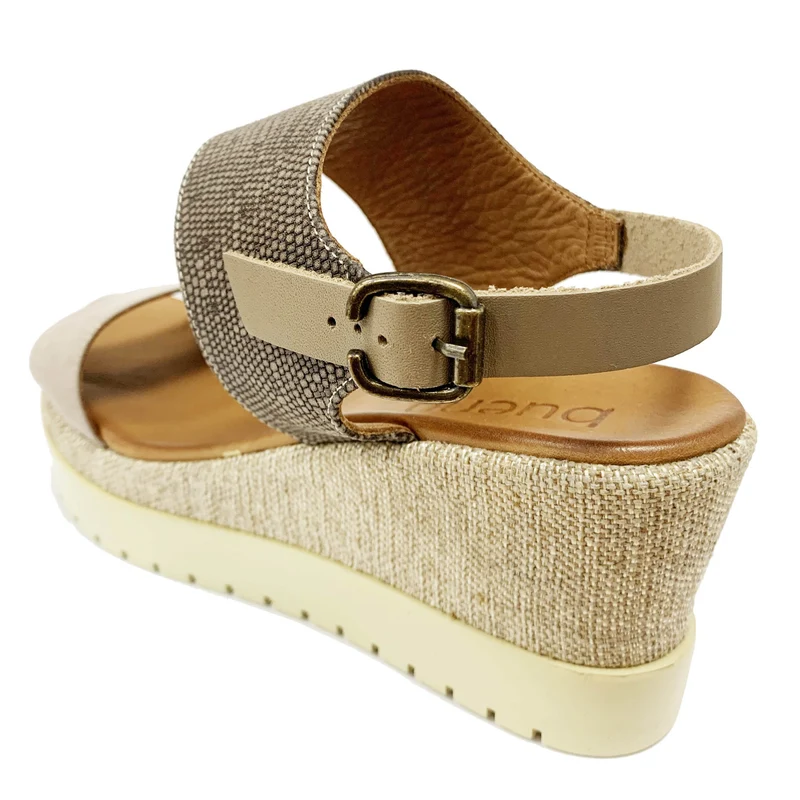 Bueno Damen Kylie Plateausandalen – Schlangenmuster