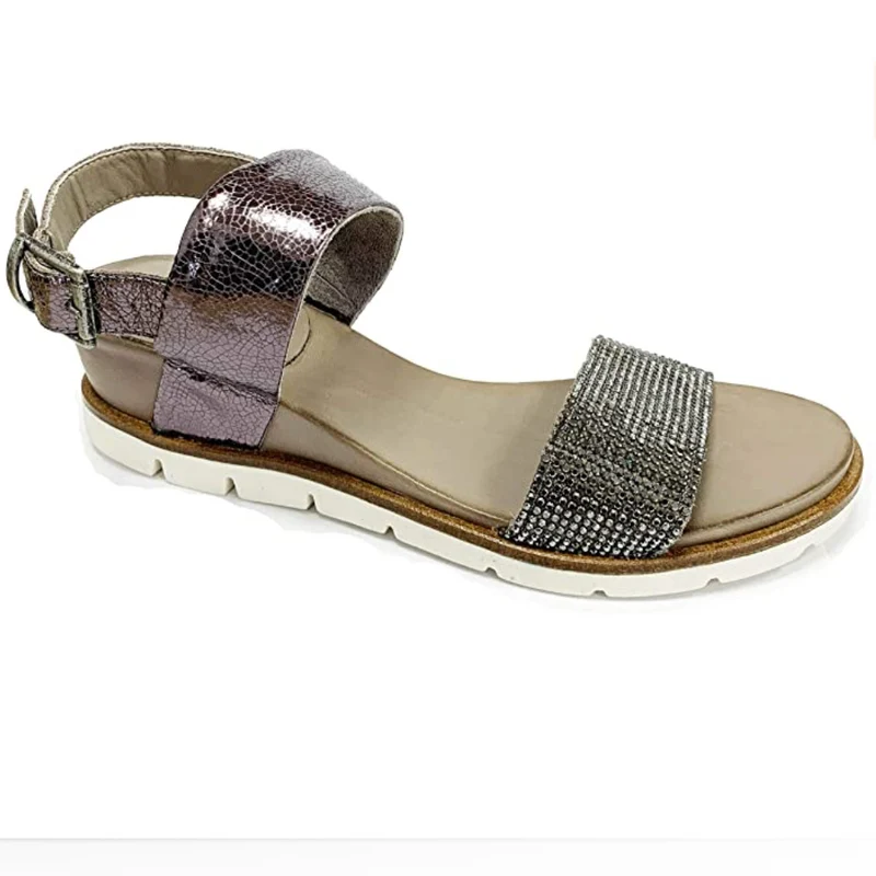 Bueno Damen Danni Keilsandalen – Old Gun