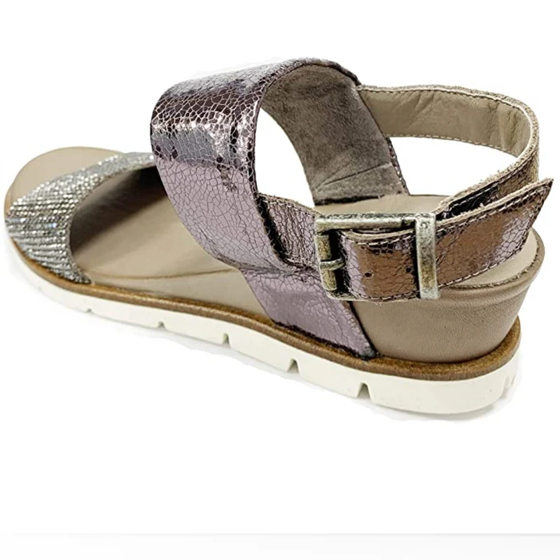 Bueno Damen Danni Keilsandalen – Old Gun