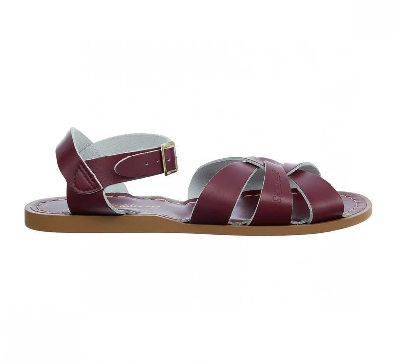Salt Water Sandals Original-Sandale für Damen – Weinrot