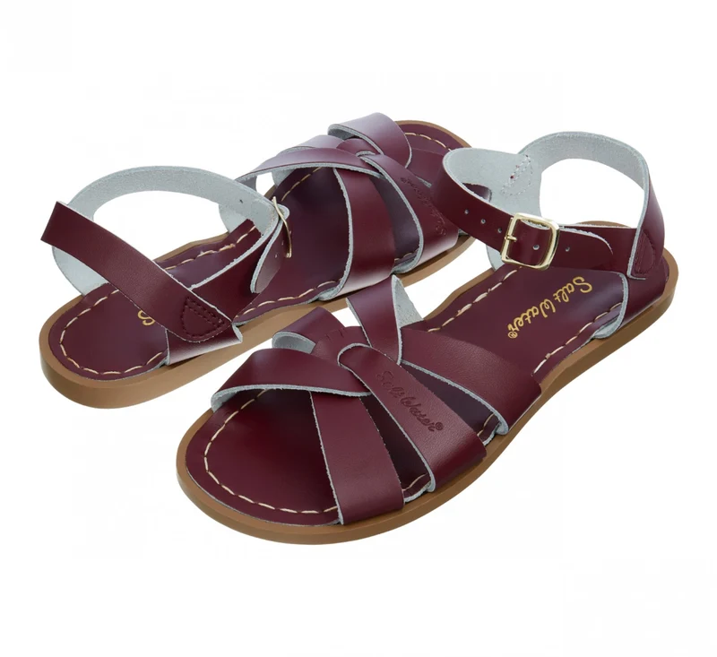 Salt Water Sandals Original-Sandale für Damen – Weinrot