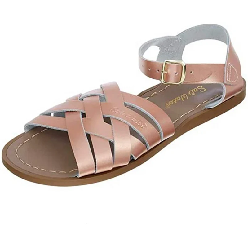 Salt Water Sandals Retro-Sandale für Damen – Roségold