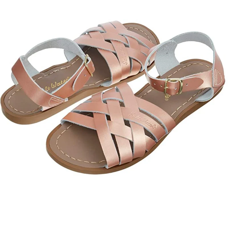 Salt Water Sandals Retro-Sandale für Damen – Roségold