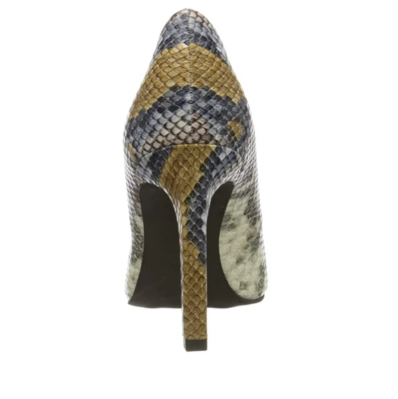 Marco Tozzi Damen High Heel mit Schlangenmuster - Safran