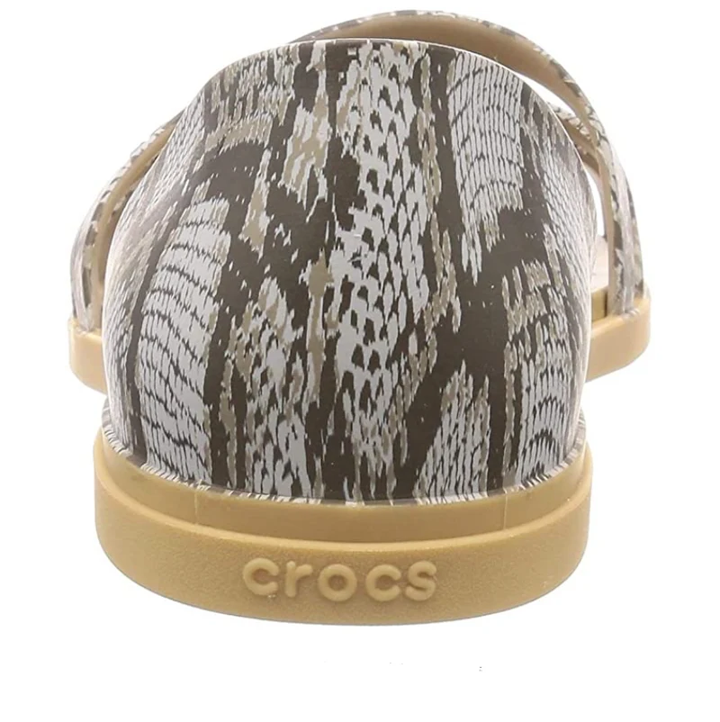 Crocs Flache Tulum-Sandale für Damen – Pilz / Stuck